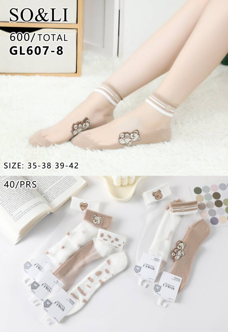 Skarpety damskie Roz 35-42, Mix kolor Paczka 40 szt